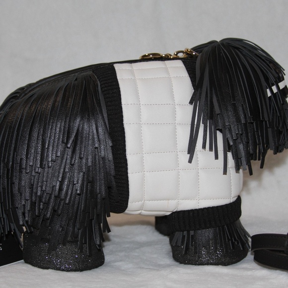 Kate Spade Shaggy Fringed Dog Crossbody Bag Novelty Purse - Picture 3 of 7